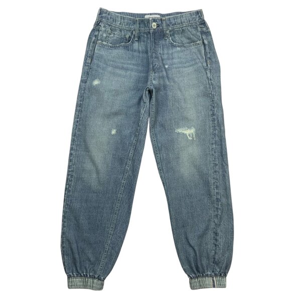 Rag And Bone Miramar Relaxed Jogger Pant S Glass Hill Blue Faux Jean - Picture 12 of 12